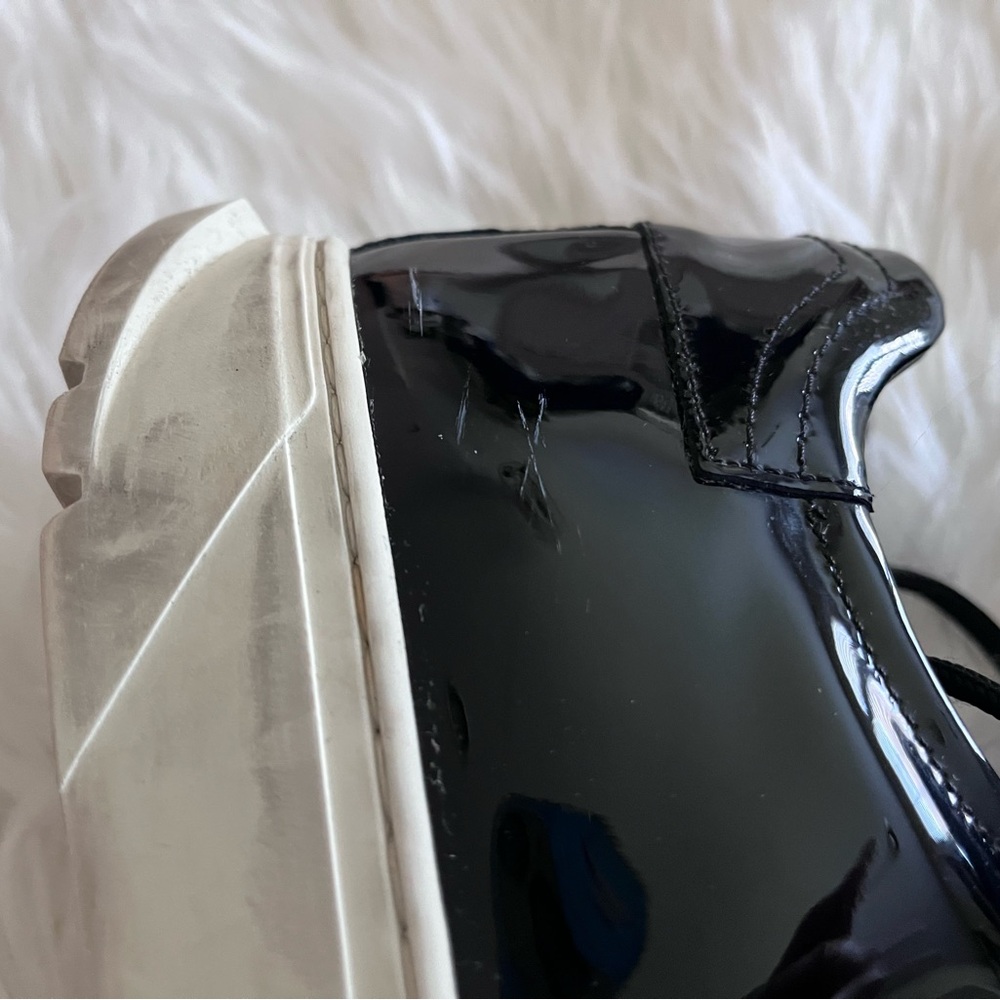 Salvatore Ferragamo Men’s 11.5 Cube 2 Black Patent Leather Sneakers - Picture 11 of 16